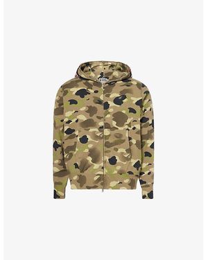 A Bathing Ape Gradation Shark Camouflage Cotton Hoody - Green