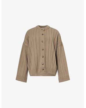 Sisters & Seekers Bryant Ribbed-Knit Cardigan - Natural