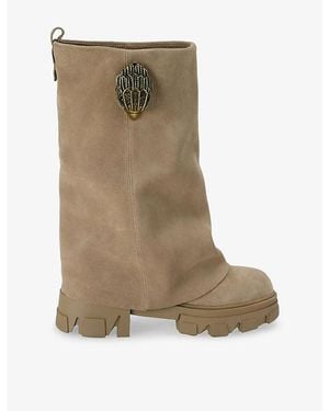 Kurt Geiger Stomp Suede Boots - Natural