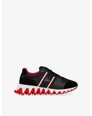 Christian Louboutin Nastroshark Leather And Nylon Trainers - Black