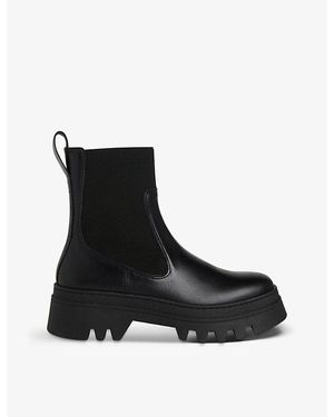 Whistles Hatton Chunky-Soled Leather Chelsea Boots - Black