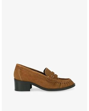 Carvela Kurt Geiger Arezzo Suede Heeled Loafers - Brown