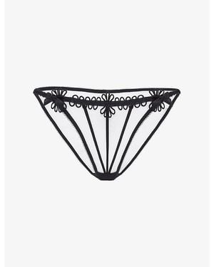 Agent Provocateur Coletta Tulle Briefs - Black