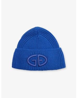 Goldbergh Valerie Logo-Embroidered Knitted Beanie - Blue