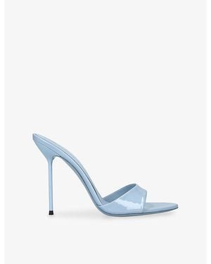 Paris Texas Lidia 105 Patent-Leather Mules - Blue