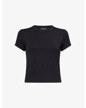 Rag & Bone Luca Baby Tee Modal-Jersey Top - Blue
