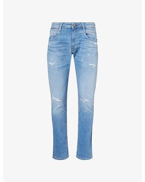 Replay Anbass Slim-Fit Stretch-Denim Jeans - Blue