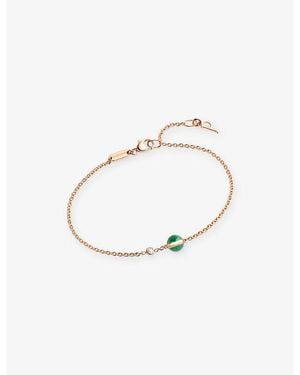 Piaget Possession 18Ct Rose- Malachite And 0.04Ct Diamond Bracelet - White