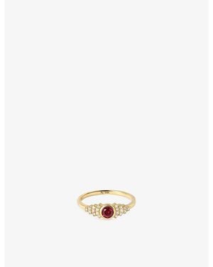 Astley Clarke Icon 14Ct- Ruby And Lab-Grown Diamond Ring - Metallic