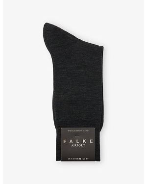 FALKE Airport Wool-Blend Socks - Black