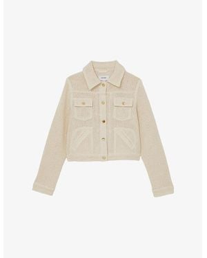 Reiss Renzo Textured Cotton-Blend Trucker Jacket - Natural
