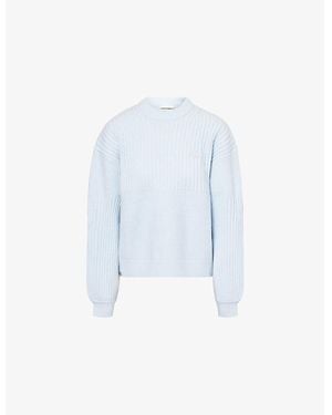 The Couture Club Contrast Oversized Knitted Jumper - Blue
