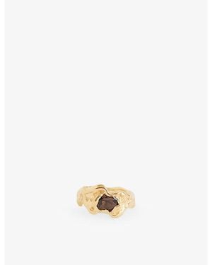 SIMUERO Ola 18Ct Vermeil And Smoky Quartz Ring - Metallic