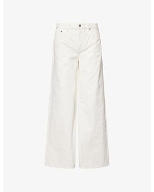 Twp Tiny Dancer Wide-Leg Denim Jeans - White