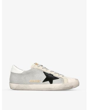 Golden Goose Superstar Star-Appliqué Leather And Mesh Low-Top Trainers - White