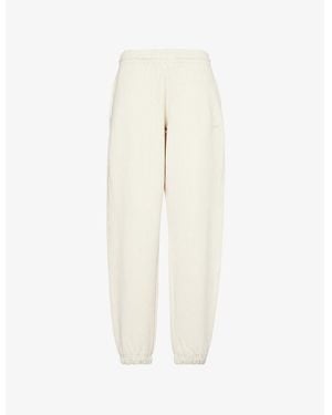 GYMSHARK Everywear Two-Slip-Pockets Tapered-Leg Mid-Rise Cotton-Jersey Jogging Bottoms - Natural