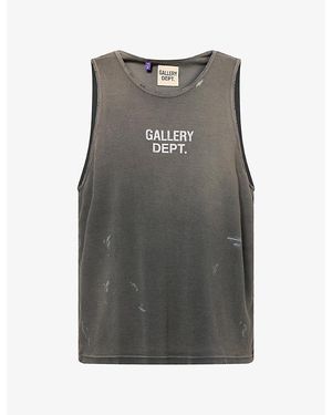 GALLERY DEPT. Logo-Print Oversize Cotton Vest Top - Grey