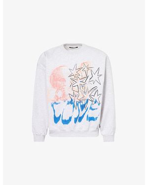 Cole Buxton Ensore Graphic-Print Cotton Sweatshirt - White