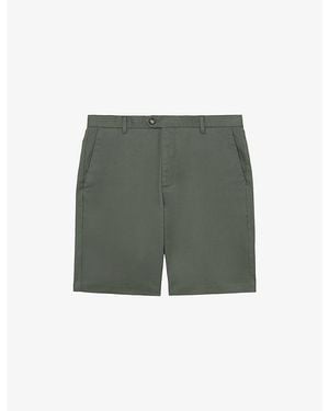 Reiss Wicket Straight-Leg Stretch-Cotton Chino Shorts - Green