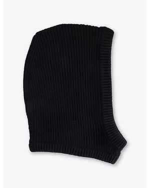 Rick Owens Brushed Cashmere-Blend Knit Hood - Black