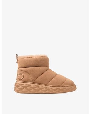 Jimmy Choo Xan Padded Suede Ankle Boots - Brown