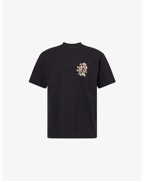ANTI SOCIAL SOCIAL CLUB Printed Crewneck Cotton-Jersey T-Shirt - Black