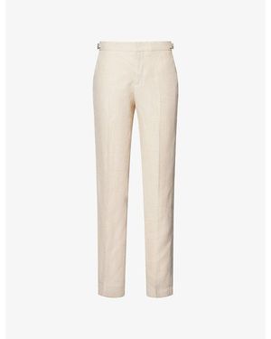 Orlebar Brown Griffon Slim-Fit Straight-Leg Linen Shorts - Natural