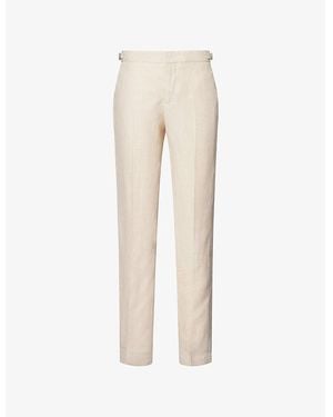 Orlebar Brown Griffon Slim-Fit Straight-Leg Linen Shorts - Natural