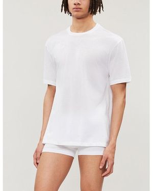 Hanro Cotton Sporty Cotton-Jersey T-Shirt - White