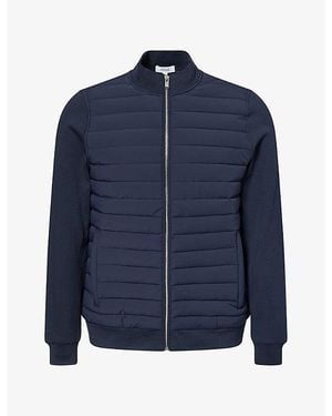 Arne Hybrid Quilted Woven Jacket - Blue