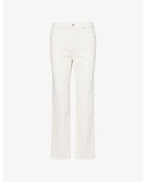 PAIGE Stevie Ankle-Leg Stretch-Denim Jeans - White