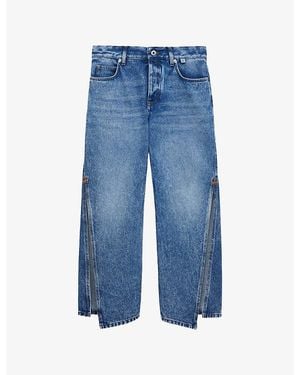 Loewe X Paula's Ibiza Flared Cropped Denim Jeans - Blue
