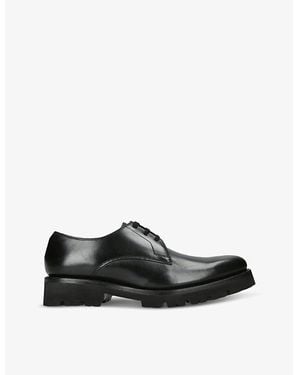 Grenson Gardener Lace-Up Leather Derby Shoes - Black