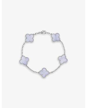 Van Cleef & Arpels Vintage Alhambra And Chalcedony Bracelet - Natural