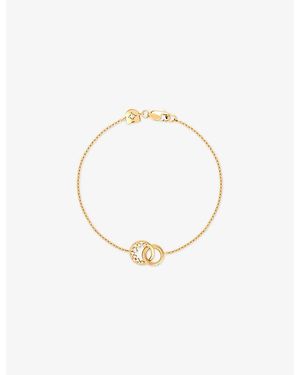 Astrid & Miyu Orbit 18Ct Plated Sterling- And Cubic Zirconia Bracelet - Metallic