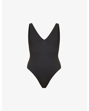 Seafolly Sea Dive V-Neck Swimsuit - Black