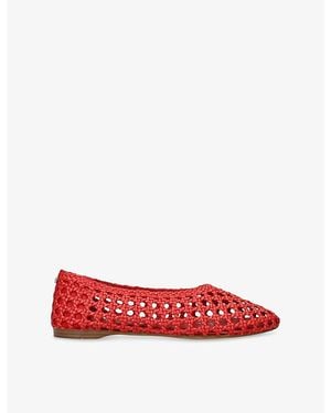 Sam Edelman Shira Leather Ballet Flats - Red