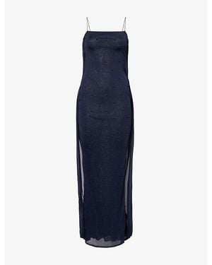 Jacquemus La Robe Maille Stretch-Knit Maxi Dress - Blue