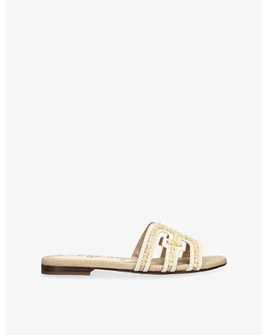 Sam Edelman Bay Tide Beaded Slides - Natural