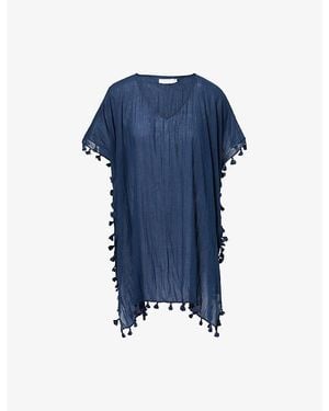 Seafolly Amnesia Cotton Kaftan - Blue