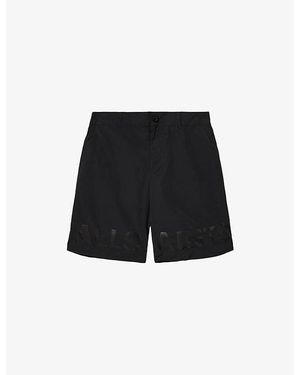 AllSaints Nexus Logo-Print Woven Shorts - Black