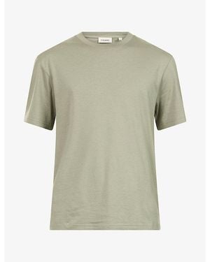 FRAME Crewneck Short-Sleeve Cotton T-Shirt - Green