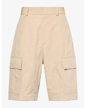 Bottega Veneta Flap-Pocket Cotton Shorts - Natural