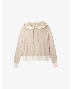 The White Company Stripe-Detail Relaxed-Fit Wool And Cashmere-Blend Hoody - Natural
