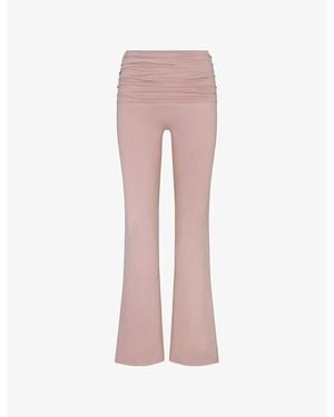 NikeSKIMS Matte Fold-Over Slim Flare Leggings - Pink