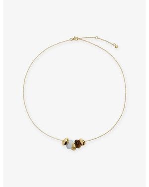 Monica Vinader Antica 18Ct Vermeil And Multi Gemstone Chain Necklace - White