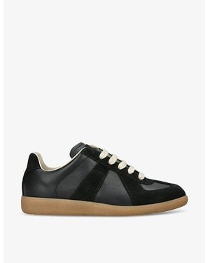 Maison Margiela Replica Leather Low-Top Trainers - Black
