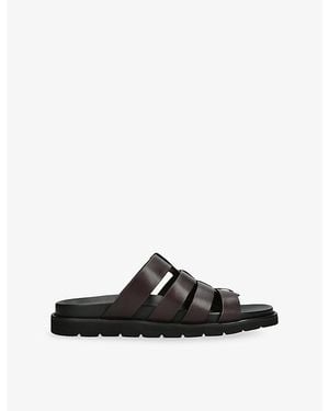 Steve Madden Ankara Leather Sandals - Black