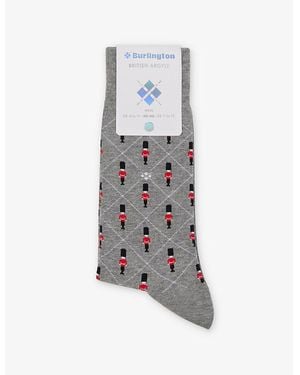Burlington Guard Stretch-Cotton And Polyamide Socks - Gray