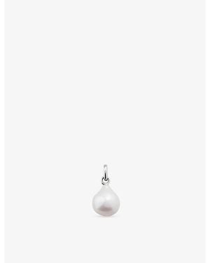Monica Vinader Baroque Pearl Small Sterling- And Pearl Pendant - White